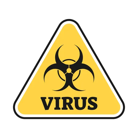 Virus infection outbreak sign  Illustration