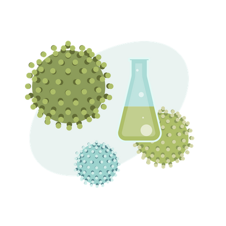 Virus molecule vaccine  Illustration