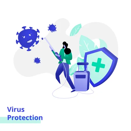 Virus Protection Illustration