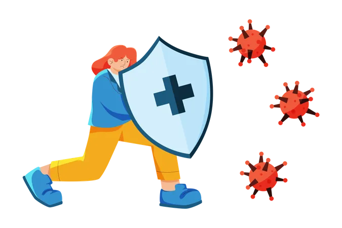 Virus Protection Illustration