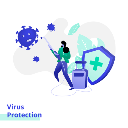 Virus Protection  Illustration