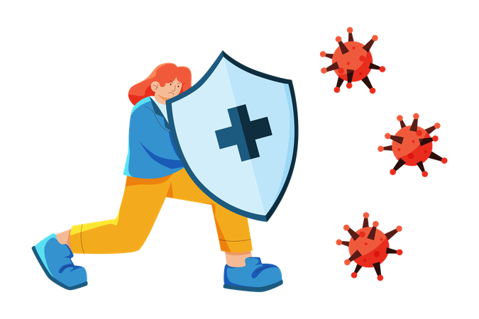 Virus Protection  Illustration