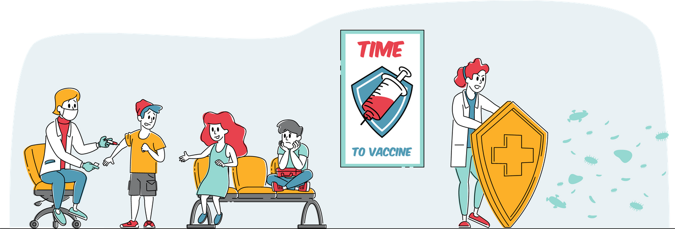 Virus Protection Vaccination  Illustration