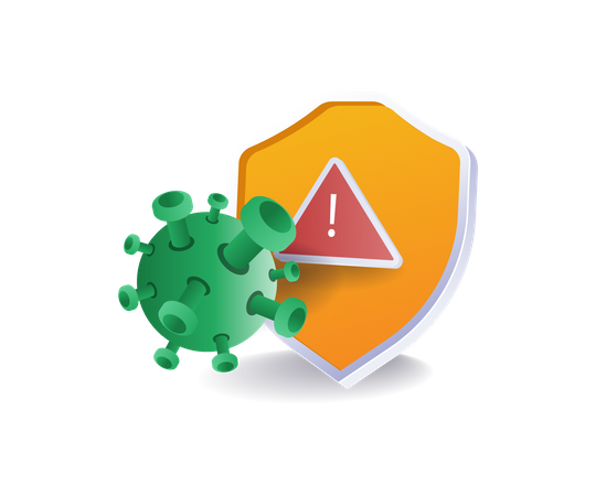 Virus security attack  Illustration
