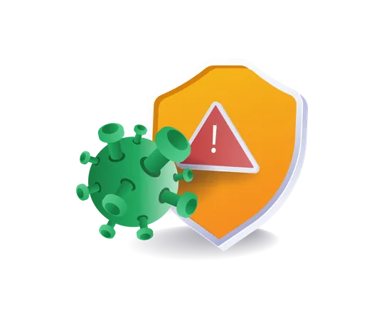 Virus security attack  Illustration