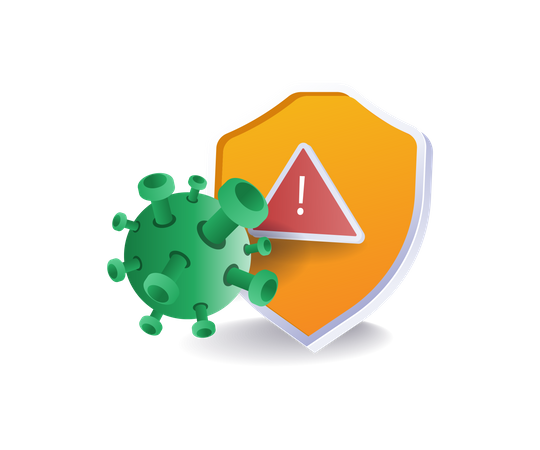 Virus security attack  イラスト