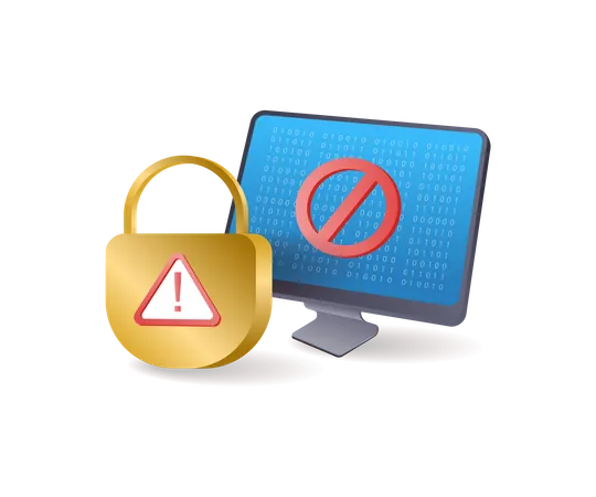 Virus security warning  Illustration