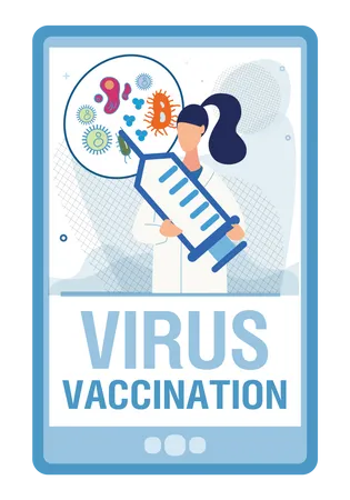 Virus vaccination  Illustration