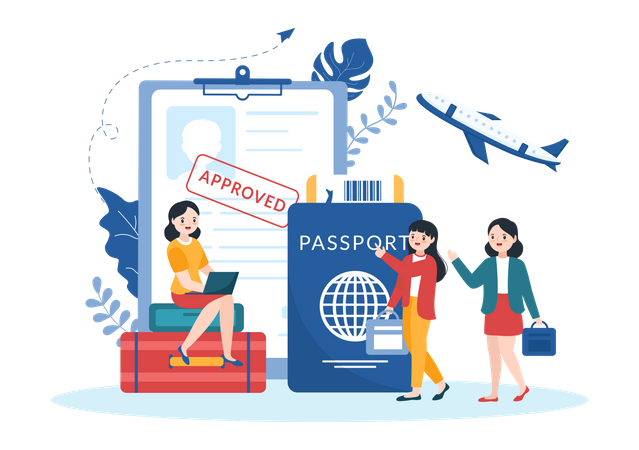 Visa Approval  Illustration