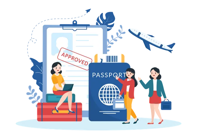 Visa Approval  Illustration