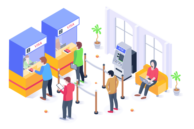 Visa Center  Illustration