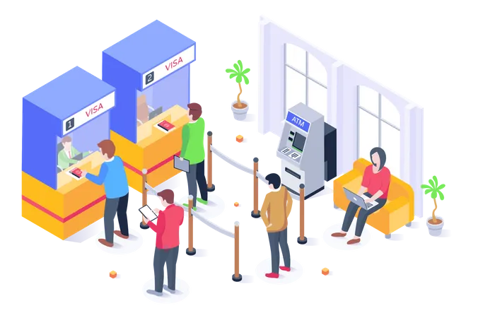 Visa Center  Illustration