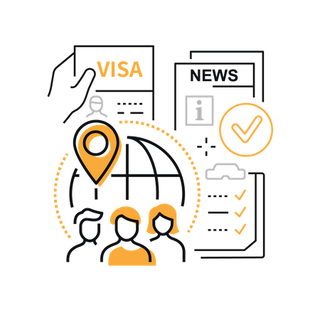 Visa de voyage et actualités  Illustration