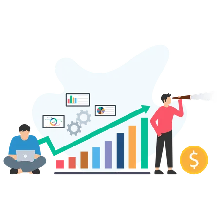 Vision de croissance de l'entreprise  Illustration