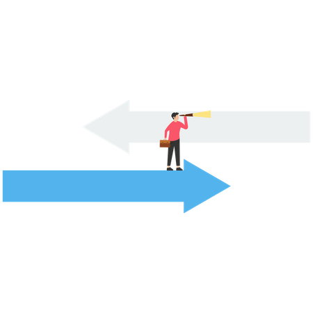 Vision zur Vorhersage der Geschäftsrichtung  Illustration