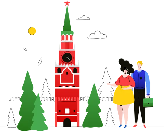 Visit Russia Illustration