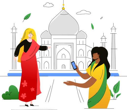 Visite a Índia  Ilustração