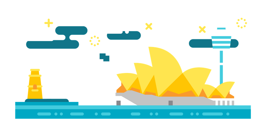Visite Sidney  Ilustração