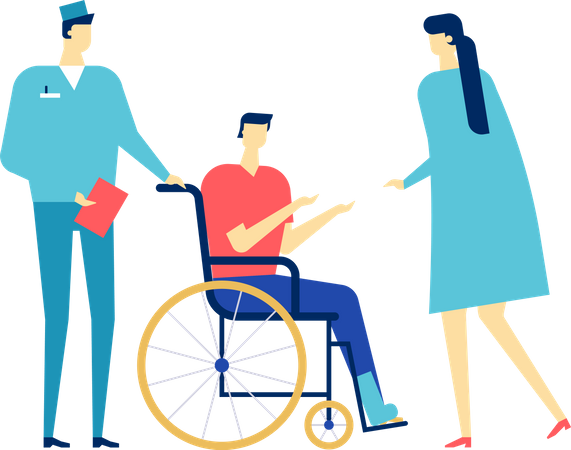 Visiting a doctor  Illustration