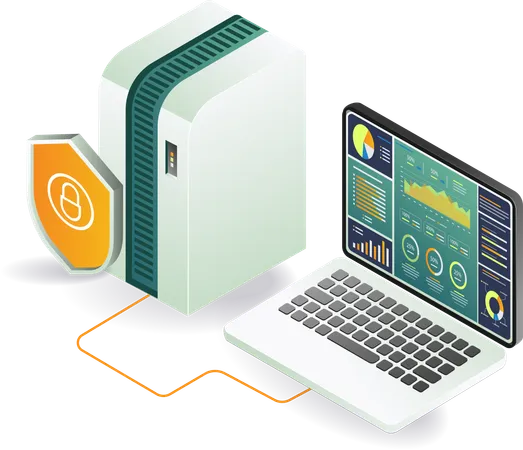 Visualización de análisis de datos con fines de seguridad  Illustration