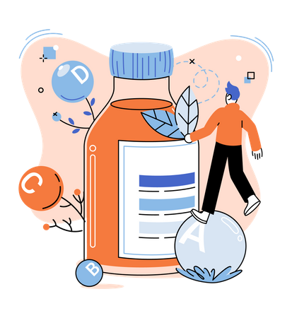 Vitamin drink Illustration