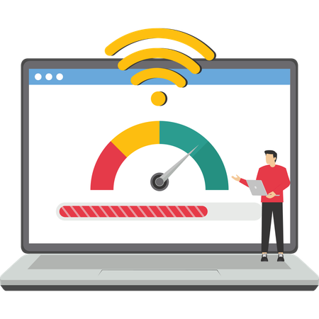 Vitesse de chargement du site Web  Illustration