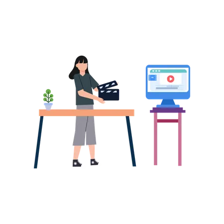 Vlog Video Editing  Illustration