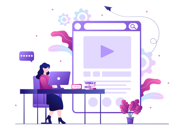Vlog Video Editing  Illustration