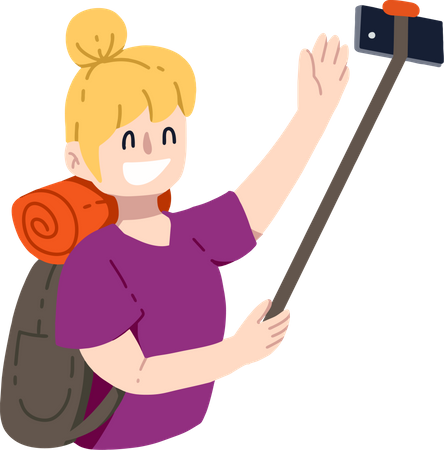 Vlogger Travel  Illustration