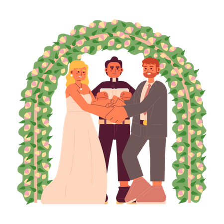 Vœux de mariage catholique  Illustration