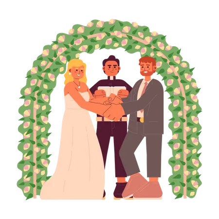 Vœux de mariage catholique  Illustration