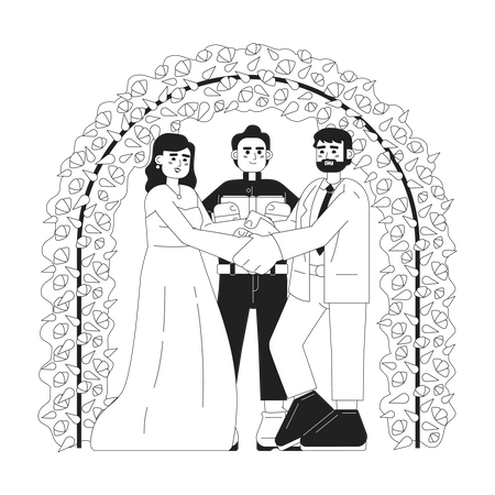 Vœux de mariage catholique  Illustration