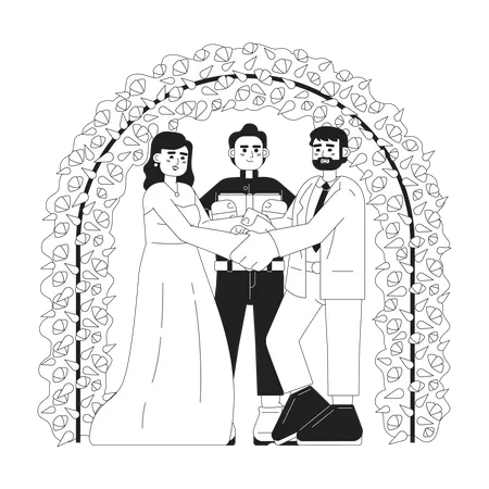 Vœux de mariage catholique  Illustration