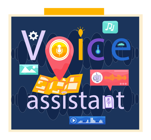 Voice assistant banner  Illustration