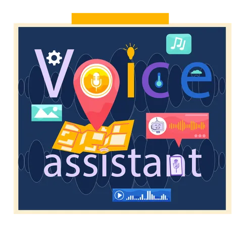 Voice assistant banner  Illustration