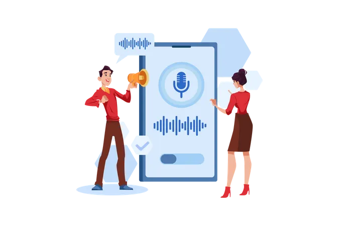 Voice authentication security  Illustration