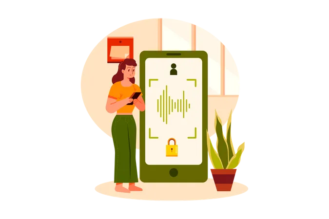 Voice authentication security  Illustration