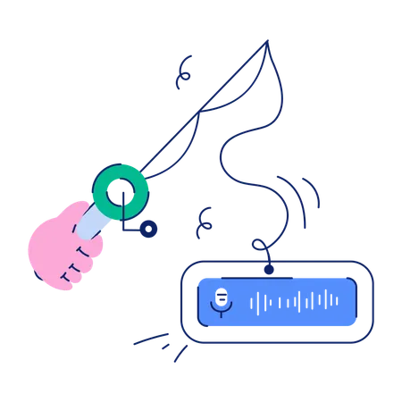 Grab This Handy Doodle Illustration Of Voice Note Illustration