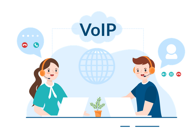 Voice Over Internet Protocol  Illustration