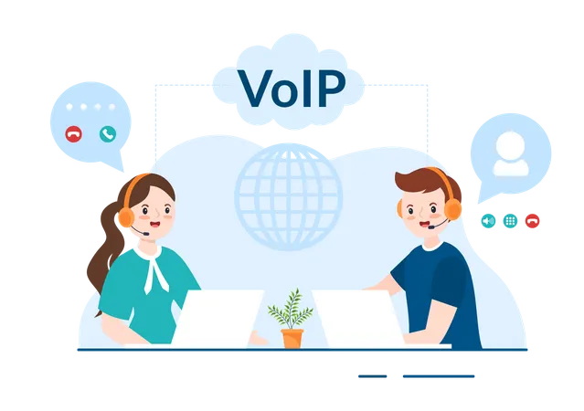 Voice Over Internet Protocol  Illustration