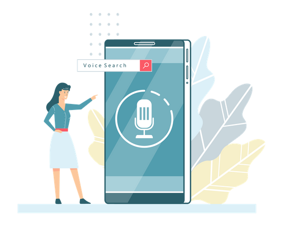 Voice recognition app Illustration