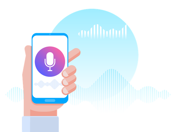 Voice recognition app  Illustration