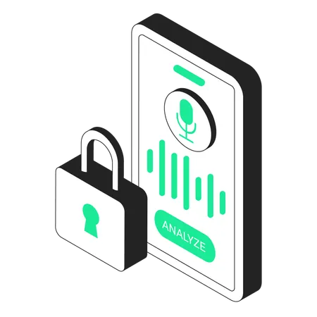 Voice recognition security  Illustration