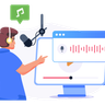 illustrations for voice-recording