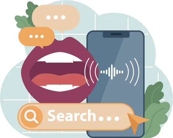 Voice search feature  Illustration