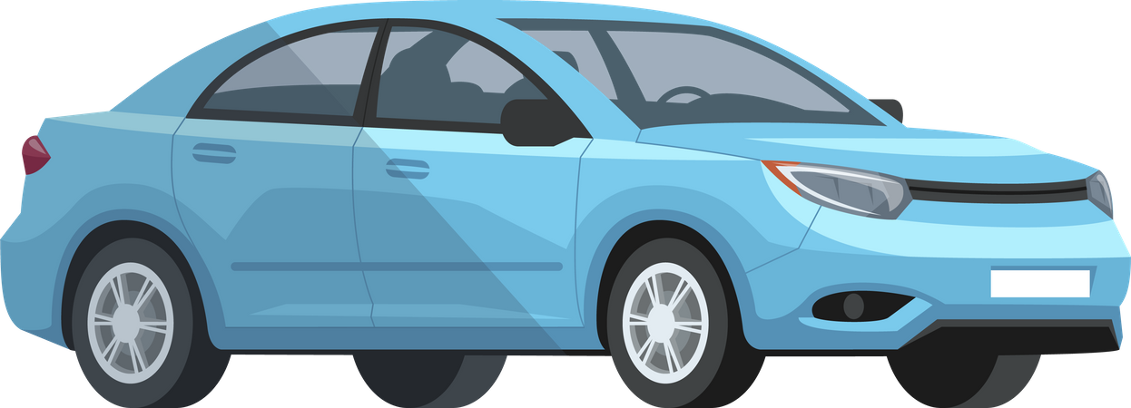 Voiture bleue  Illustration