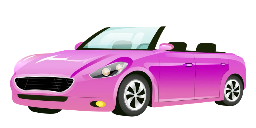 Voiture cabriolet  Illustration