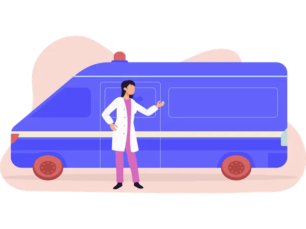 Voiture d'urgence médicale  Illustration