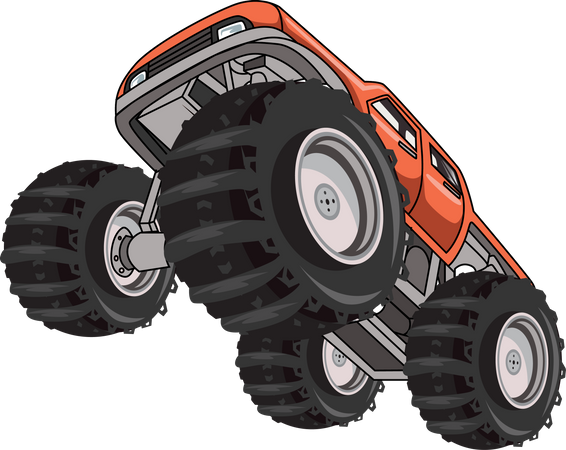 Voiture de camion monstre  Illustration