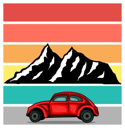 Voiture de montagne  Illustration